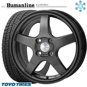 高崎 新品 冬セット ヒューマンライン HS-09 14x5.5J +43 4H100 トーヨータイヤ オブザーブ GIZ2 165/65R14インチ ルーミー等