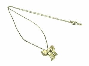 1円 TIFFANY＆Co ティファニー リボン SV925 ネックレス ペンダント アクセサリー レディース シルバー系 AZ3747