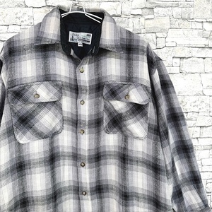 Alaslean Woodman Shirt 長袖チェックシャツ ネルシャツ ホワイト ブラック モノトーン モノクロ M