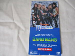 DANGER DANGER Bang Bang/Boys Will Be Boys ’90 8cmCDシングル 1stアルバムからの第二弾シングル