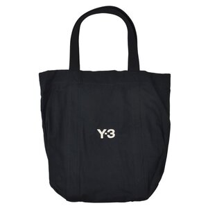 新品　Y-3 ワイスリー C TOTE/ロゴ プリント コットンキャンバス トートバッグ/JJ3957 BLACK