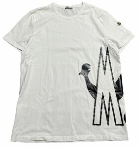 19AW MONCLER E20918046150 V8043 MAGLIA T-SHIRT モンクレール ロゴプリント Tシャツ 白 L