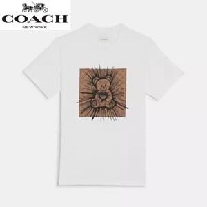 ◆新品/正規品◆【COACH★CF324-XS】コーチ 百貨店商品♪ シグネチャーレイヴベア半袖Tシャツ オーガニックコットン 定価23,100円 即決☆