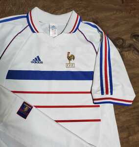 値下げ交渉 1998年 WC優勝 フランス代表 NO STAR adidas AWAY MADE IN UK 検/ FIFA 98 WORLD CUP FRANCE ZIDANE ワールドカップ ジダン Y2K