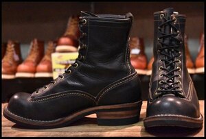 【7.5E 良品 旧ロゴ 99年】WESCO ウエスコ カスタムジョブマスターLTT ブラック 黒 ビブラム430シングル 編み上げ ブーツ HOPESMORE