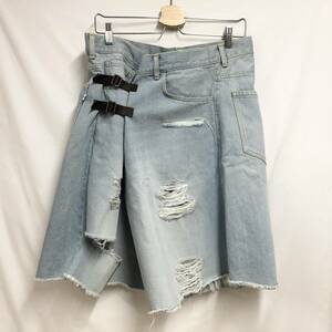 ○★新品未使用　FACETASM（ファセッタズム）　DAMAGE QUILT SHORTS　ショートパンツ　1（Sサイズ）　ブルー系★○