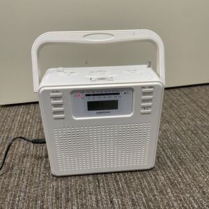 ③オーム電機　ステレオCDラジオ　RCR-400H AM FM ラジオ　パールホワイト