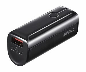 BUFFALO 【PSE(電気用品安全法)適合品】 モバイルバッテリー 3350mAh 自動判別 急速充電 1ポート ブラック BSMPB3310P1BK