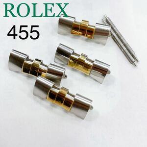 ★即決★純正★4個セット ROLEX ロレックス フラッシュフィット FF455 バネ棒2本付 デイトジャスト コンビ メンズ腕時計 付属品 パーツ