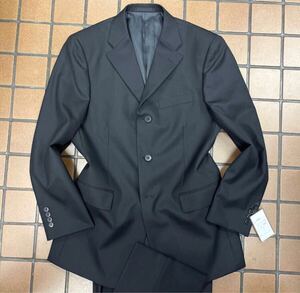 新品☆未使用【サイズY6 L★礼服】3Bシングルスーツ 黒 セットアップ メンズスーツ ノーベンツ 2タック 冠婚葬祭 喪服 ブラックスーツ