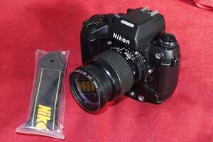 ジャンク NIKON F4,MB-21,28-80mm F3.5-5.6D 美品　AF不良、液晶漏れ　互換(ストラップ、ボディキャップ),取説PDF入りUSBメモリー 