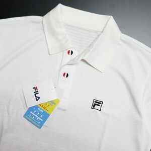 ●送料390円可能商品 フィラ FILA 新品 メンズ 吸水速乾 UVCUT スポーツ 半袖 ポロシャツ 白 Lサイズ [414343-WT-L]一 三 弐★QWER