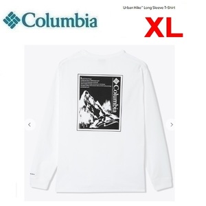 Columbia コロンビア アーバンハイクロングTシャツ ホワイト XL　PM1561　メンズ　長袖　ロンＴ　バックプリント　アウトドア