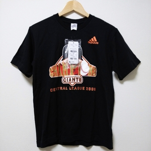 【新品タグ付き】adidas アディダス 読売ジャイアンツ セントラルリーグ 2009 優勝記念 半袖Tシャツ 160サイズ ブラック 未使用 自宅保管品