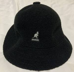 KANGOL! カンゴール! 定番! BERMUDA CASUAL! バミューダ カジュアル! ハット! ブラック! パイル! 天ボタン! SIZE L