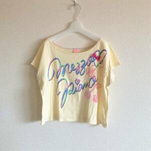 34 7-10 mezzo pianoメゾピアノ*150 2枚セット ショート丈 半袖Tシャツ カットソー トップス キッズ ジュニア 子供服 ナルミヤ まとめ売り