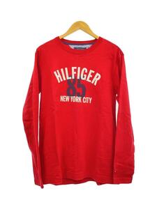 TOMMY HILFIGER◆長袖Tシャツ/L/コットン/RED