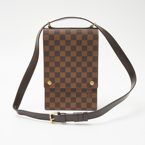 LOUIS VUITTON ルイヴィトン ポートベロー N45271 ショルダーバッグ ポシェット ダミエ・キャンバス×レザー ブラウン メンズ レディース