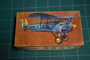 Qn760【絶版 1967年製】1:48 WWII Bristol Bulldog Vintage Model Airplane Kit P609-100 ブリストルブルドッグ ヴィンテージ模型 60サイズ