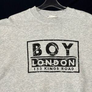 90s BOY LONDON スウェットトレーナー ビッグロゴ ボーイロンドン　　90年代 デカロゴ フルーツオブザルーム オールドヴィンテージ YT323