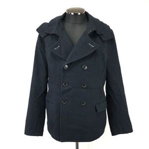 ボイコット/BOYCOTT★ショート丈/ピーコート【4/メンズL/黒/black】Coats/Jackets/Jumpers◆pBH338