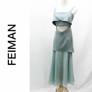 FEIMAN フェイマン ワンピース ドレス ロング丈 デザイン パーティー キャバドレス ミントグリーン サイズ S