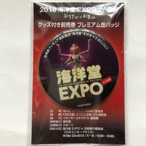 2018 海洋堂 EXPO in 京都★プレミア缶バッジ★世界的フィギュア造形集団 海洋堂★非売品★おまけ チラシ付き