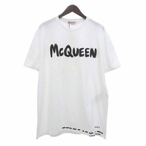 【特別価格】ALEXANDER MCQUEEN Graffiti Logo T-shirt グラフィックロゴ 半袖 Tシャツ ホワイト サイズ メンズL