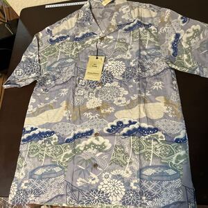 新品TOMMY BAHAMA トミーバハマ シルクアロハシャツ 32177 USAサイズS GR