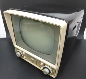 [ZEROnet]Σ昭和レトロ　アンティーク　レトロ家電　ナショナル　真空管テレビ　T-14C2　カバー付き　ジャンク品ΣK611-32