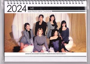韓国 K-POP☆IVE アイヴ　アイブ☆2024年　2025年　カレンダー 　卓上カレンダー フォト デスク カレンダー　ステッカー付き