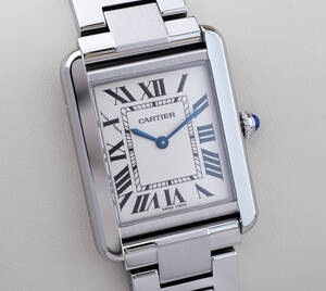 美品 カルティエ タンク ソロ シルバー ローマン SM 3170 Cartier