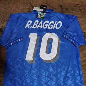 値下げ交渉 diadora RB10 ロベルト バッジョ 昇華プリント ネーム＆ナンバー シャツ W/TAGS 日本製 検)1994 ITALY BAGGIO イタリア代表 Y2K