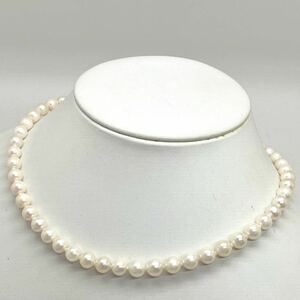［アコヤ本真珠ネックレス］j 重量約29.4g 約7.0mm 約41.0cm pearl necklace silver DA0/D B0