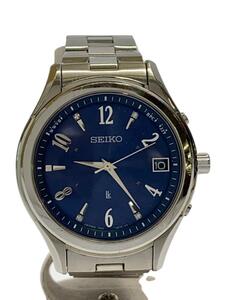 SEIKO◆ソーラー腕時計/アナログ/ステンレス/NVY/SLV/7B24-0BK0