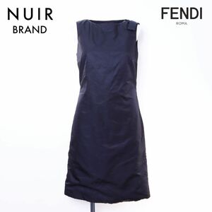 フェンディ FENDI ワンピース Size:38 中綿 ノースリーブ ブラック