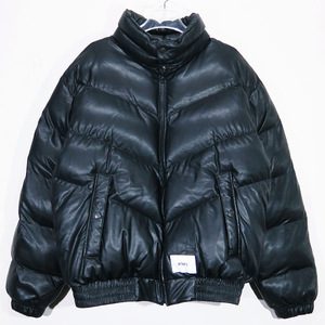 WTAPS ダブルタップス 21AW TTL/JACKET/SYNTHETIC 212BRDT-JKM02 シンセティックレザー 中綿 ジャケット アウター ブラック ダウン Novk