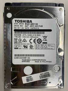 使用時間 474時間 正常 TOSHIBA MQ01ABD100 1000GB　1TB n20240527-3