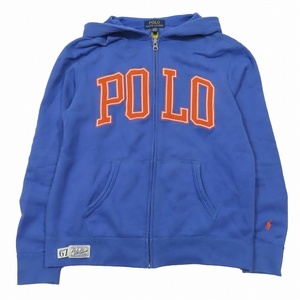 ポロ ラルフローレン POLO RALPH LAUREN 子供服 スウェット パーカー ジップアップ 裏起毛 L 青系/1▲B4 キッズ レディース