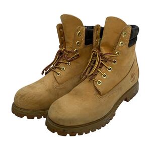 J693Y Timberland ティンバーランド ワークブーツ レースアップ7ホールブーツ US8W 約 26cm キャメル ヌバック