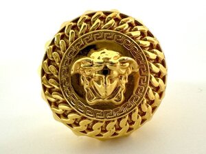 ★【VERSACE/ベルサーチ】メデューサ リング ゴールド 指輪 アクセサリー 15号 17 メンズ/ab4832