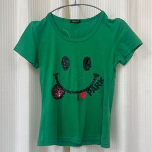 SMILE ミニTシャツ 半袖 緑 レディース Sサイズ？ スマイル グリーン I love park