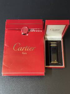 Cartier　カルティエ　ガスライター　ブラック×ゴールド