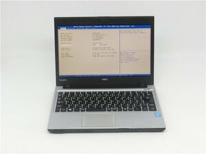 中古　NEC　VK26MC2DH　Core 4世代i5　4GB　13型 ノートパソコン　BIOSまで表示　　詳細不明　　ジャンク扱い 　