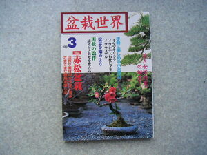 ∞　盆栽世界　2000年3月号　№３６０　新企画出版局、刊、刊　●製本時の　シワ　が有ります●