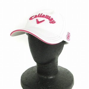 キャロウェイ CALLAWAY キャップ 刺繍 白 ホワイト ピンク 帽子 F レディース