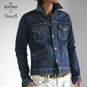 【新品】 YANUK SOLID 日本製 タイト デニムジャケット Gジャン / 細身 スリム ジャケット　ブルゾン