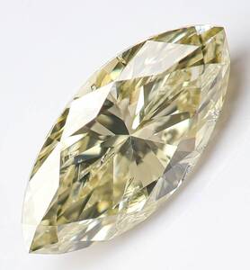 【１００円～】0.963ct 天然ダイヤ Light Brownish Yellow(ナチュラルカラー)SI2　MQ