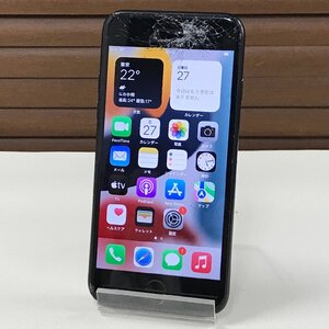 ☆ジャンク/割れ/中古品☆ドコモ Apple iPhone 7 128GB MNCK2J/A ブラック SIMロック解除済み 〇判定