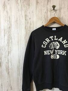 574☆【CORTLAND NEW YORK カレッジスウェットシャツ】Champion チャンピオン トレーナー S